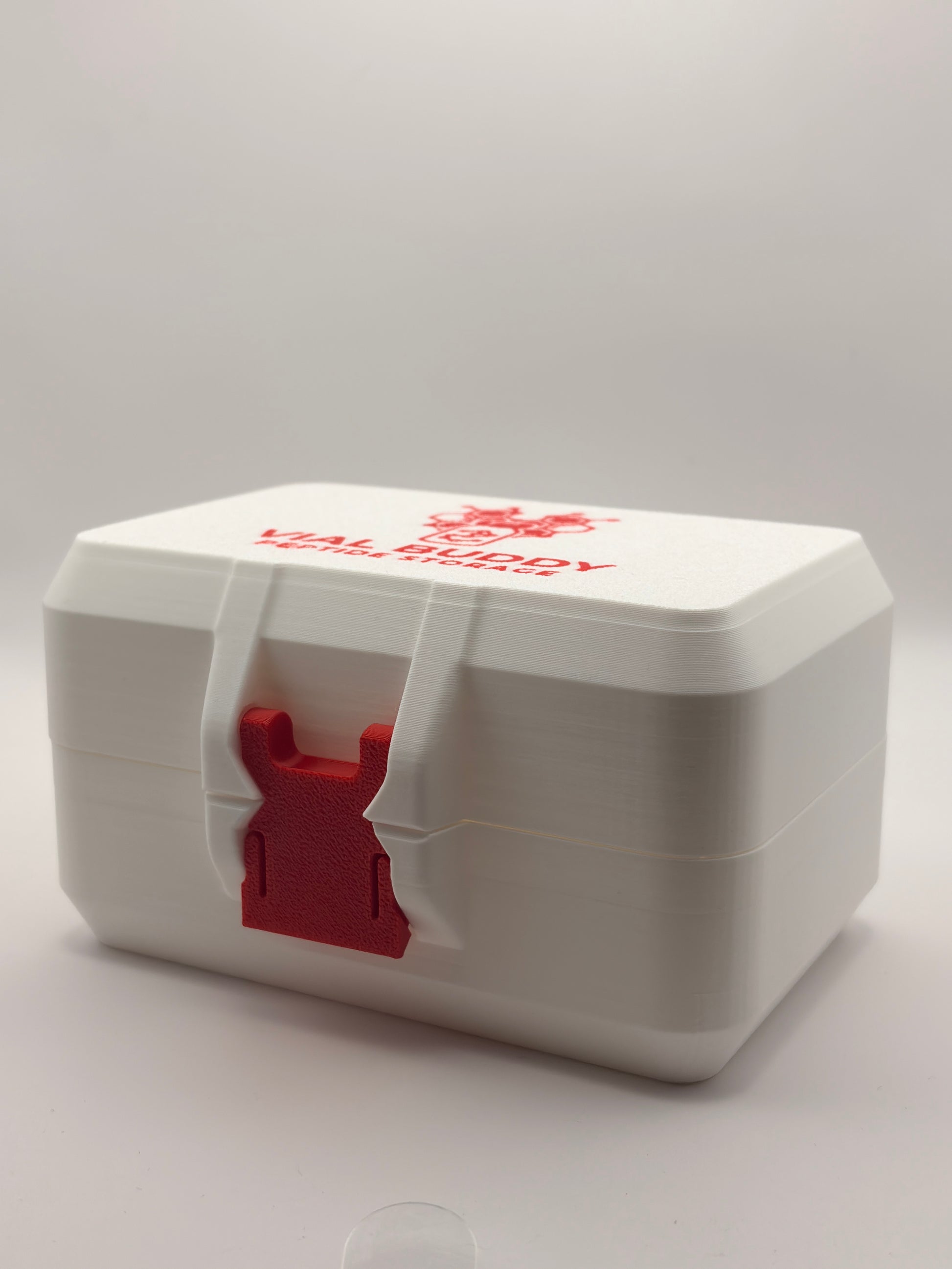 red and white 10ml vial holder case storage for trt and anabolic research south africa
