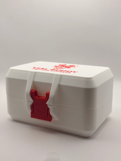 red and white 10ml vial holder case storage for trt and anabolic research south africa