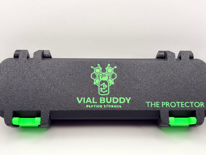 black and green 3d printed syringe carrying holder storage case for insulin and peptide pens and your syringes