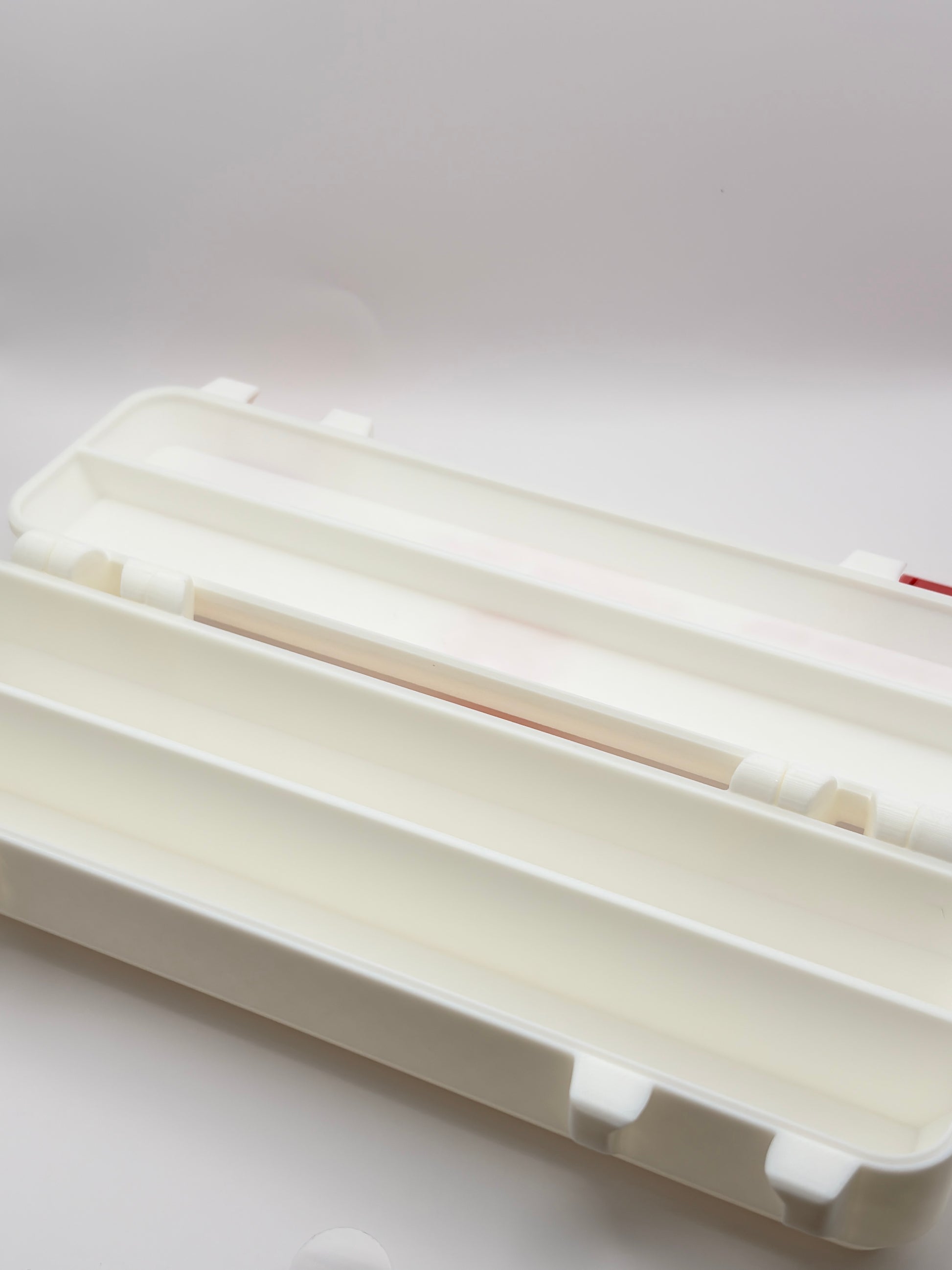 white and red 3d printed syringe carrying holder storage case for insulin and peptide pens and your syringes