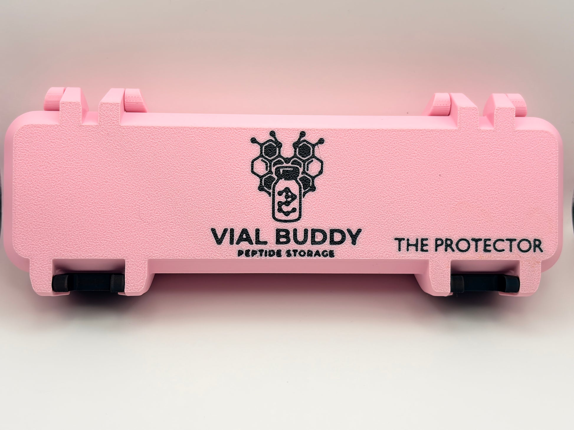 pink and black 3d printed syringe carrying holder storage case for insulin and peptide pens and your syringes