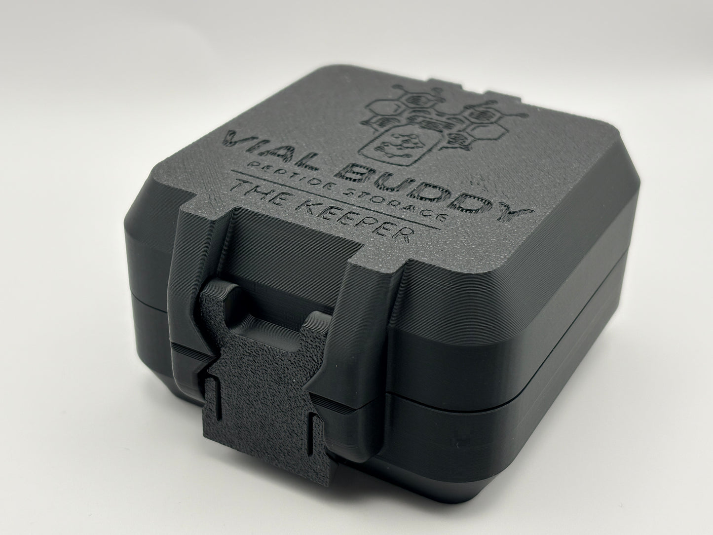 plain black 3D printed 3ml vial holder for peptide storage south africa