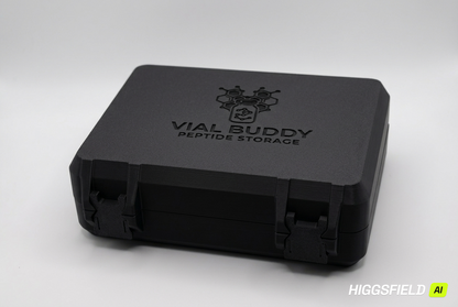 Onyx black 3D printed large combo storage box for TRT and peptide vials — The Armoury by Vial Buddy