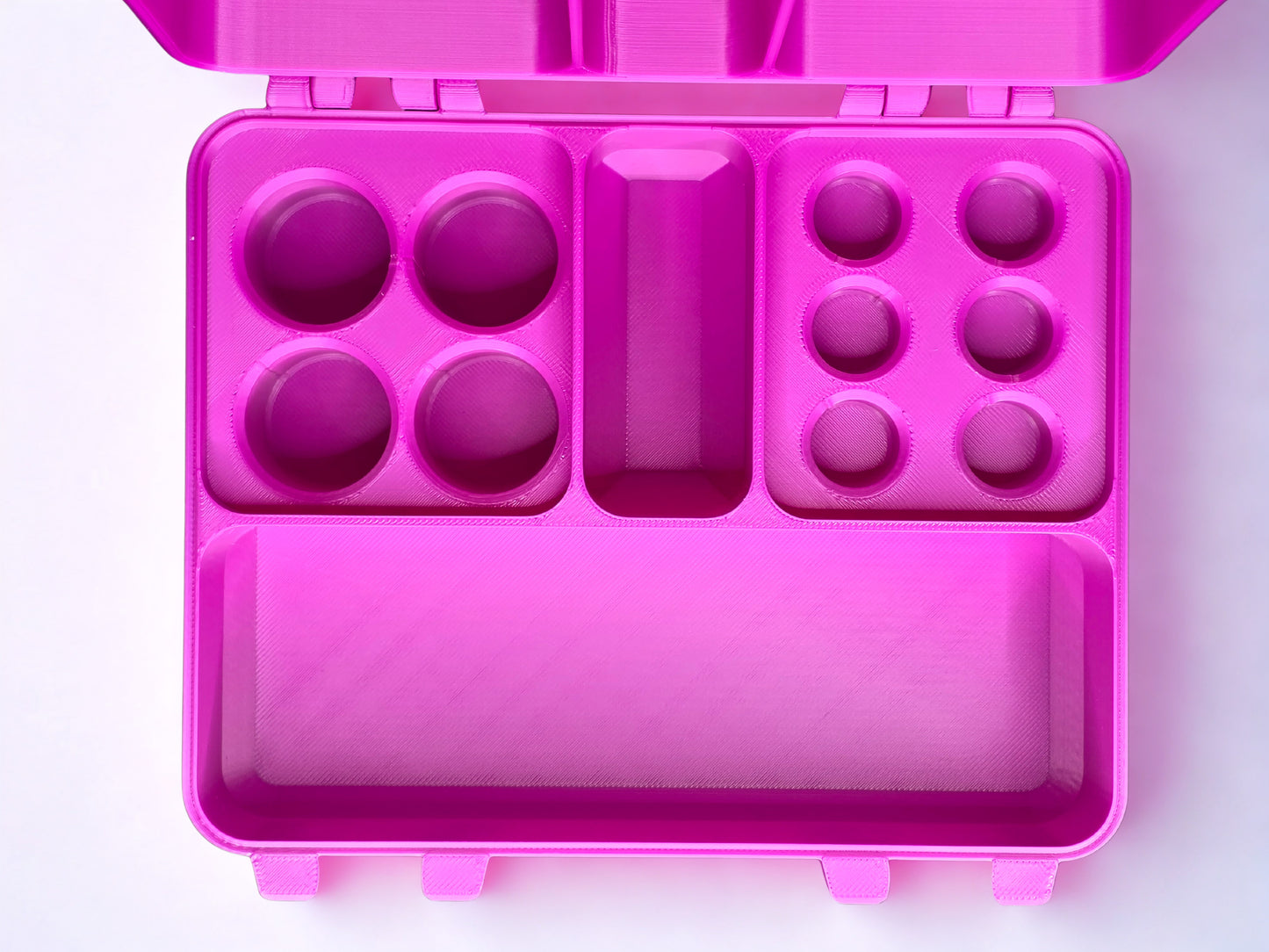 Purple and green 3D printed combo storage box for TRT and peptide vials — The Warrior by Vial Buddy