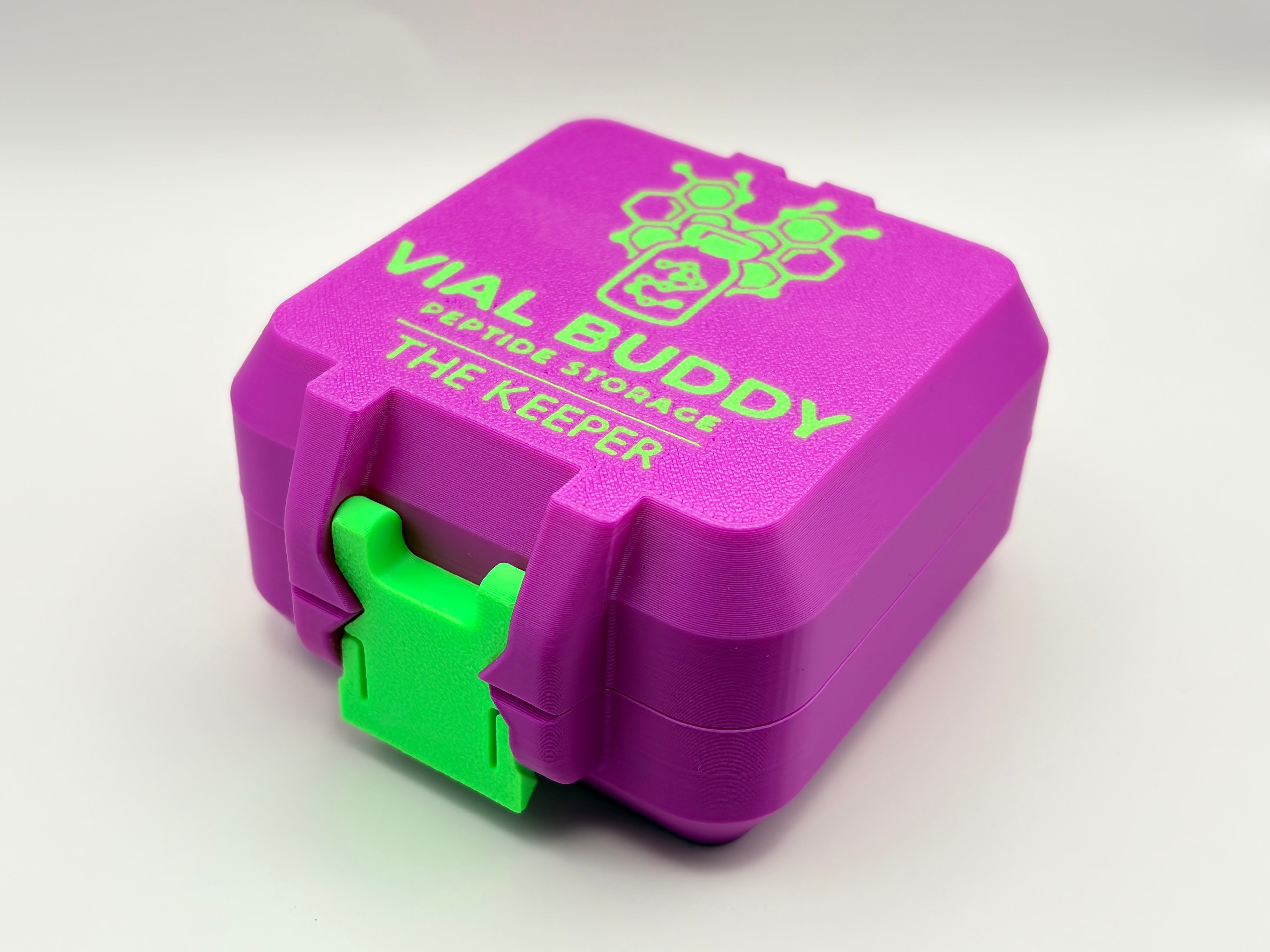 3D printed 3ml vial holder for peptide storage