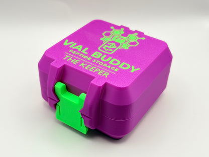 purple and green 3D printed 3ml vial holder for peptide storage south africa